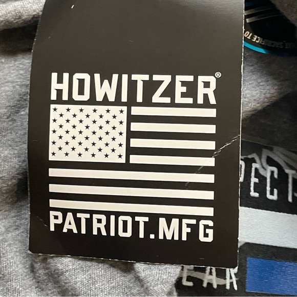 Howitizer MFG | Charcoal Gray Graphic Support Law Enforcement Tee Shirt - Picture 8 of 9